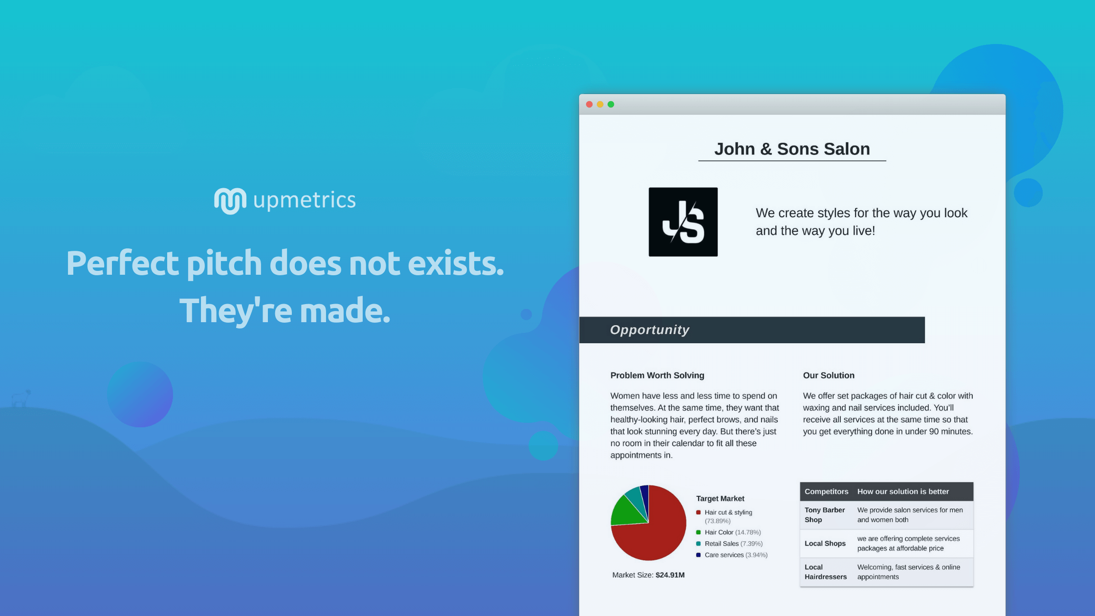 Upmetrics Business Pitch Deck Upmetrics Business Pitch Deck