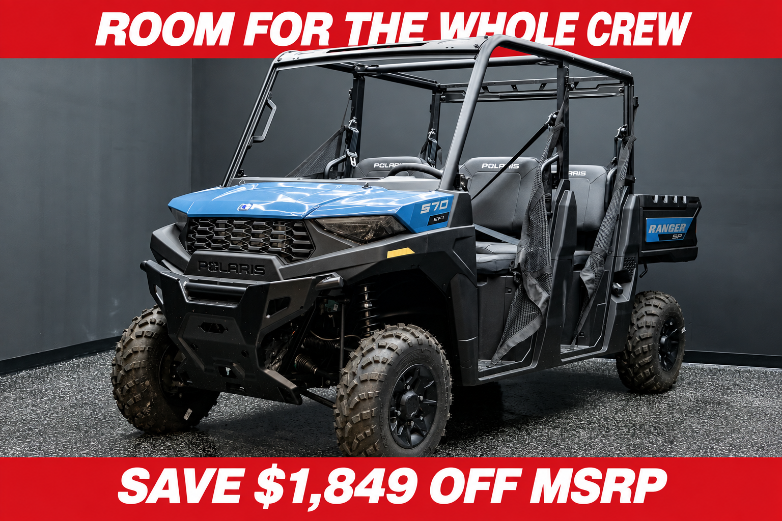2026 POLARIS RANGER CREW SP 570 PREMIUM ZENITH BLUE CA Premium