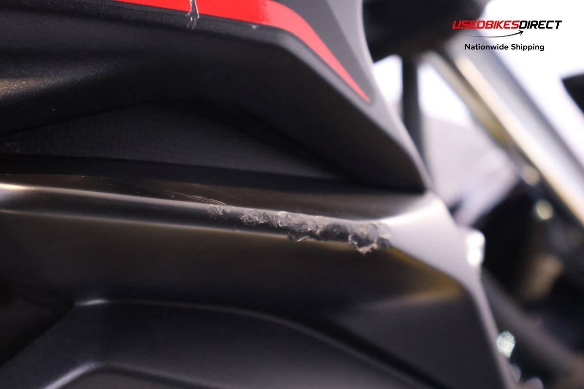 scratches on right side faring and slider