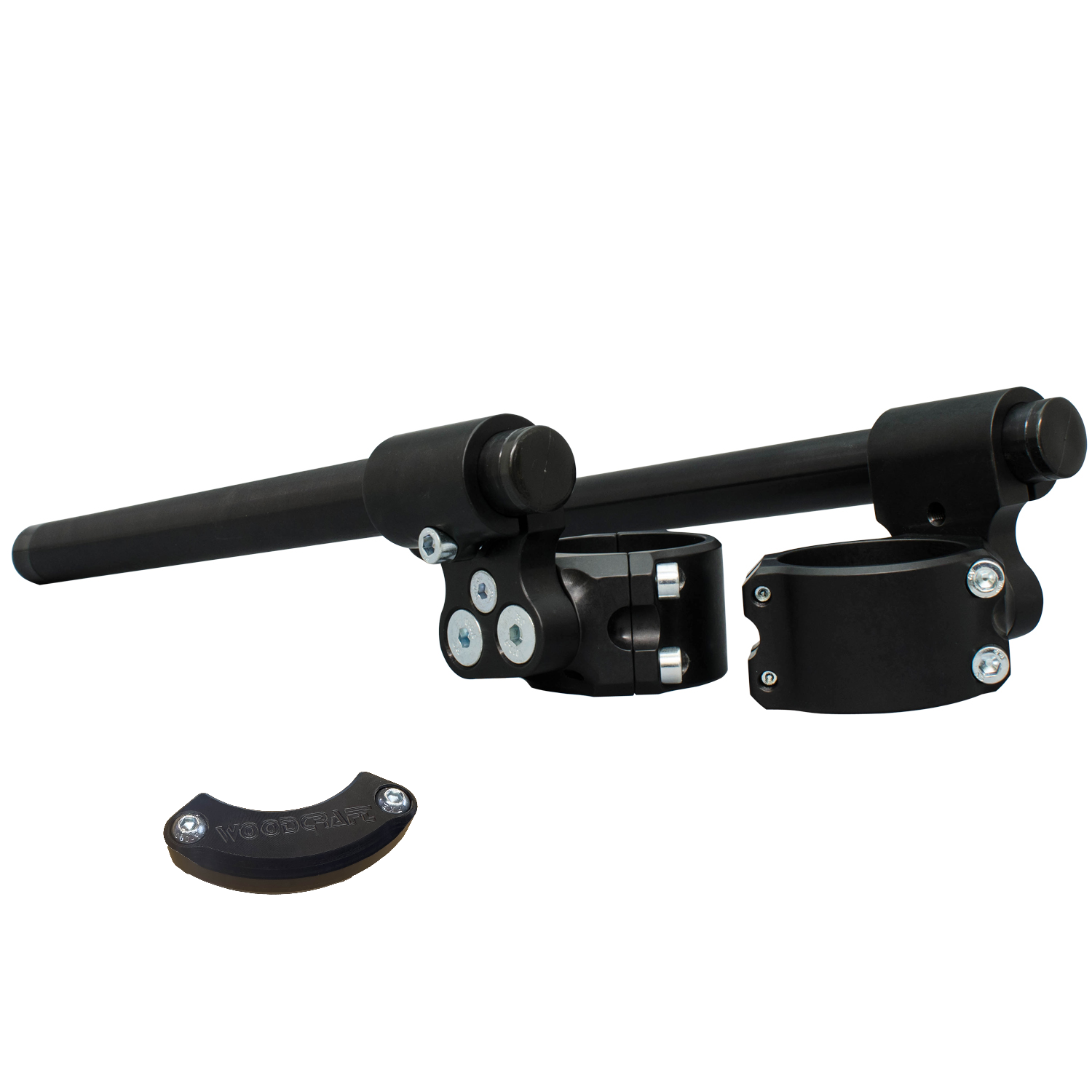 Woodcraft Race-Only Clip-Ons, 1.5" Rise, Black - Kawasaki Ninja 400/500