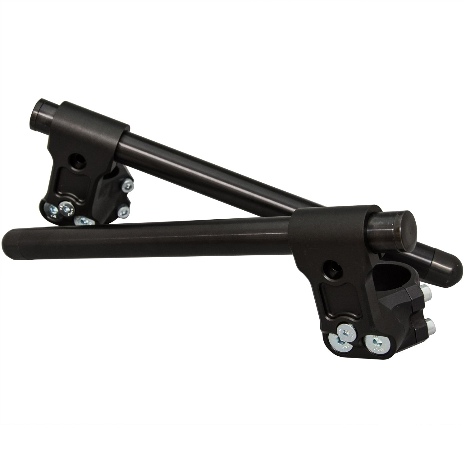 Woodcraft Riser Clip-Ons, Black 12" Bars - Kawasaki Ninja 400/500 '18-26