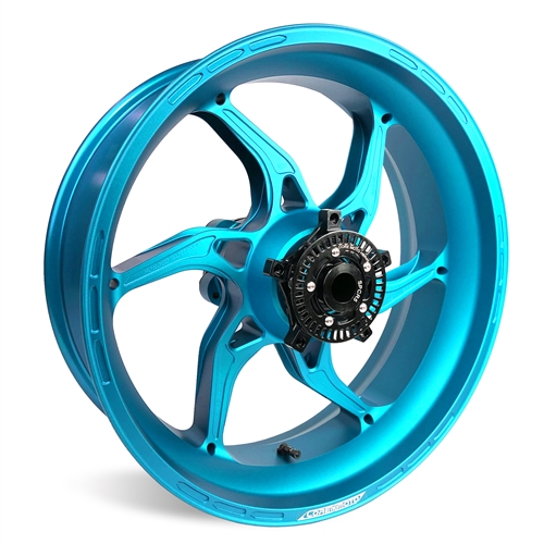Apex-6 Forged Wheel Set - Satin Blue Frost - Kawasaki ZX-10 / ZX-10R '16-25