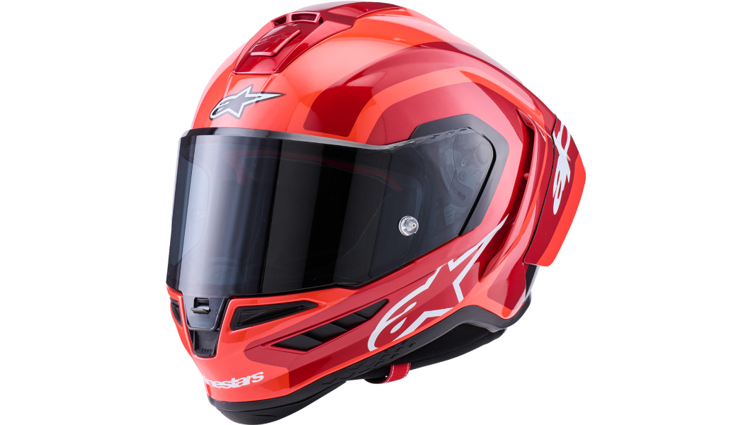Supertech R10 Arius Helmet - Gloss Black/White/Double Red
