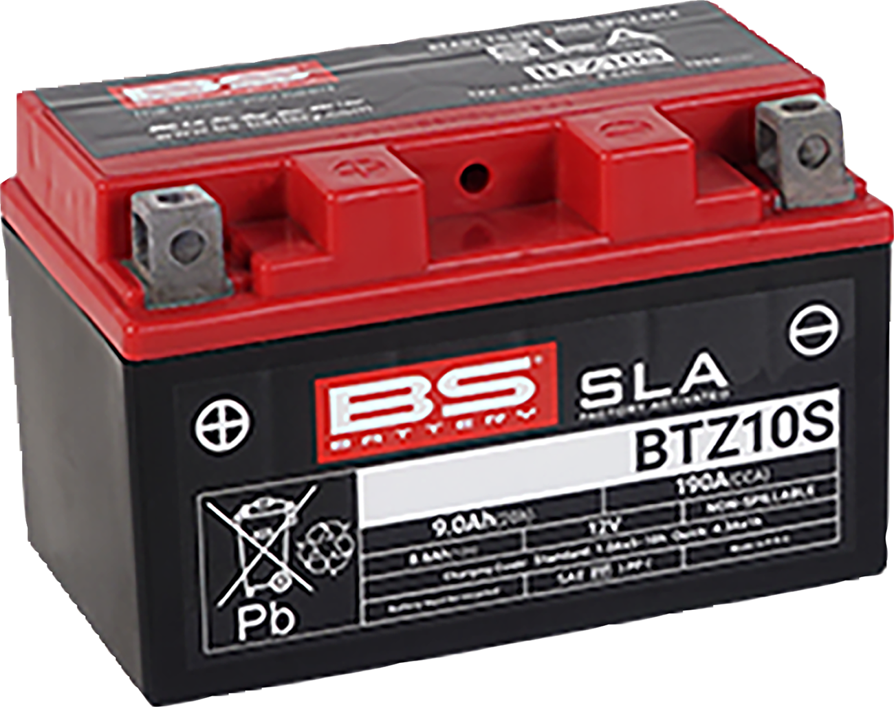 BS Battery BTZ10S Factory-Activated AGM Battery - 12V 8.6Ah 190 CCA