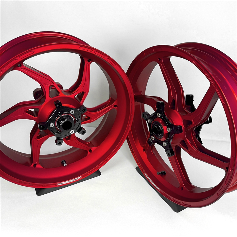 Apex-6 Forged Wheel Set - Satin Red - Kawasaki ZX-10 / ZX-10R '16-25