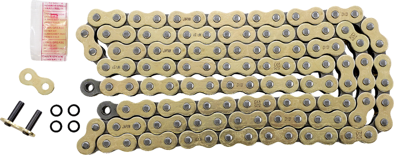 D.I.D 525VX3 X-Ring Drive Chain - Gold - 120 Links