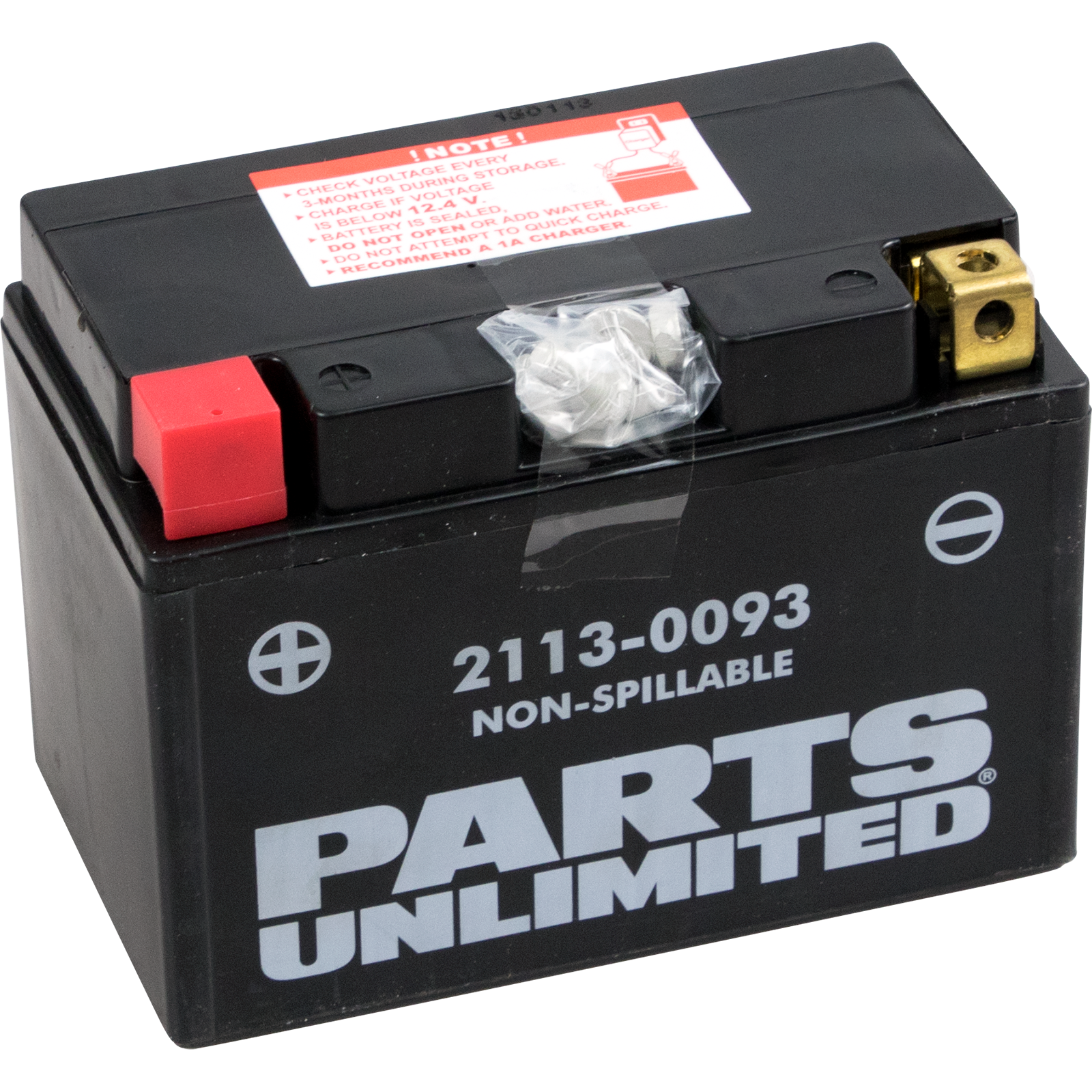 Parts Unlimited YTZ14S Factory-Activated AGM Battery - 12V 11.2Ah 230 CCA
