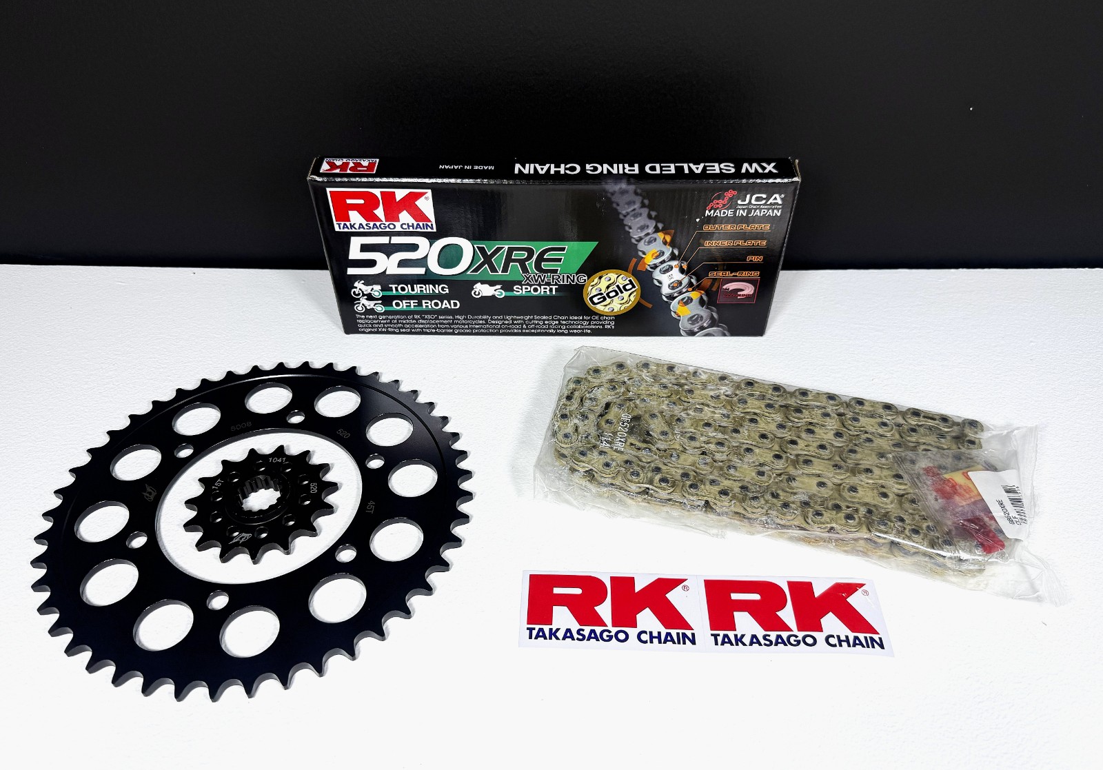 RK Chain & Sprocket Kit - 520 Aluminum Race Kit Kawasaki ZX-6R '07-26
