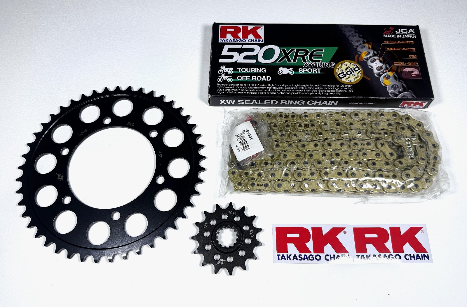 RK Chain & Sprocket Kit 520 Steel Quick Acceleration Yamaha R6 '06-20