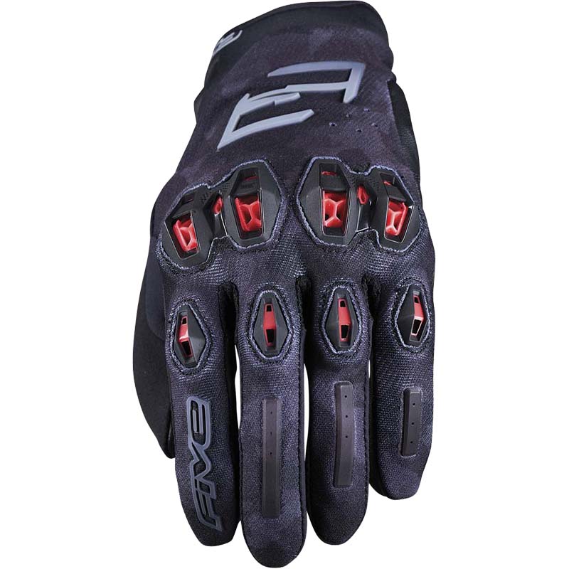 FIVE GLOVE - STUNT EVO2 - Camo Black/Red - L