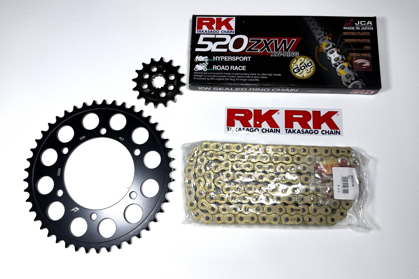 RK Chain & Sprocket Kit 520 Steel Quick Acceleration Suzuki GSX-R750 '11-26