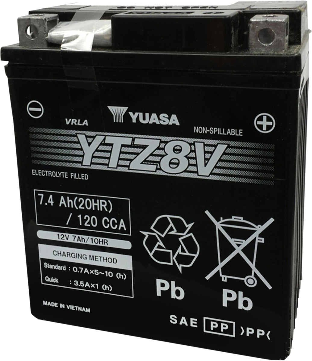 Yuasa YTZ8V AGM Battery - Yamaha/Honda