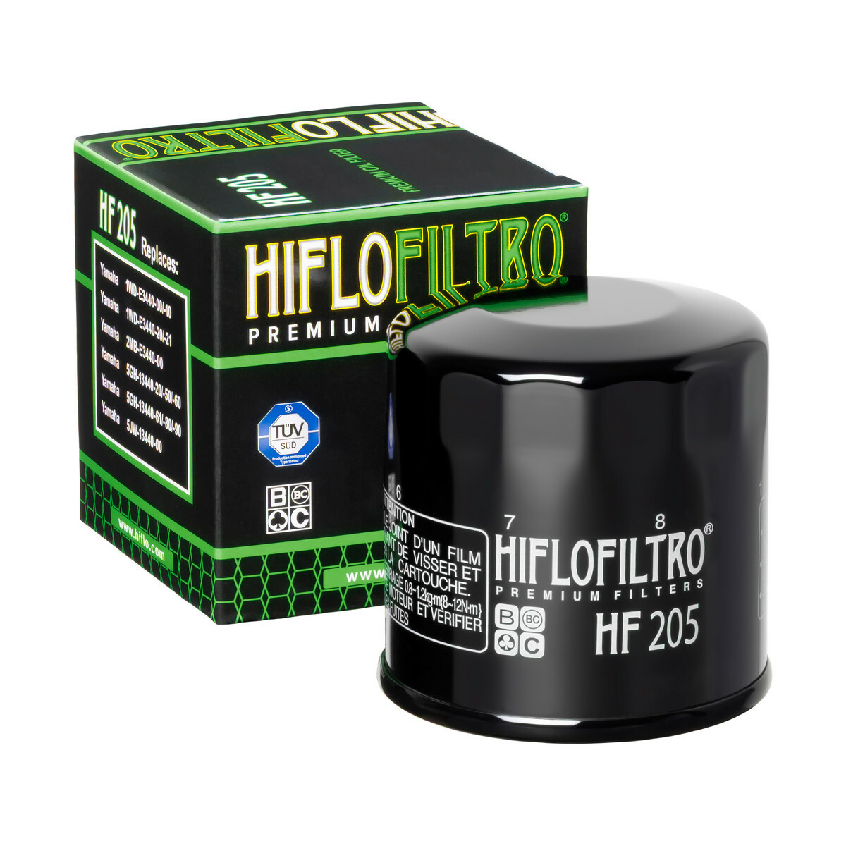 HiFlo HF205 Oil Filter - Yamaha YZF-R7, YZF-R1 '22-26, R9, MT-07, MT-09, MT-10