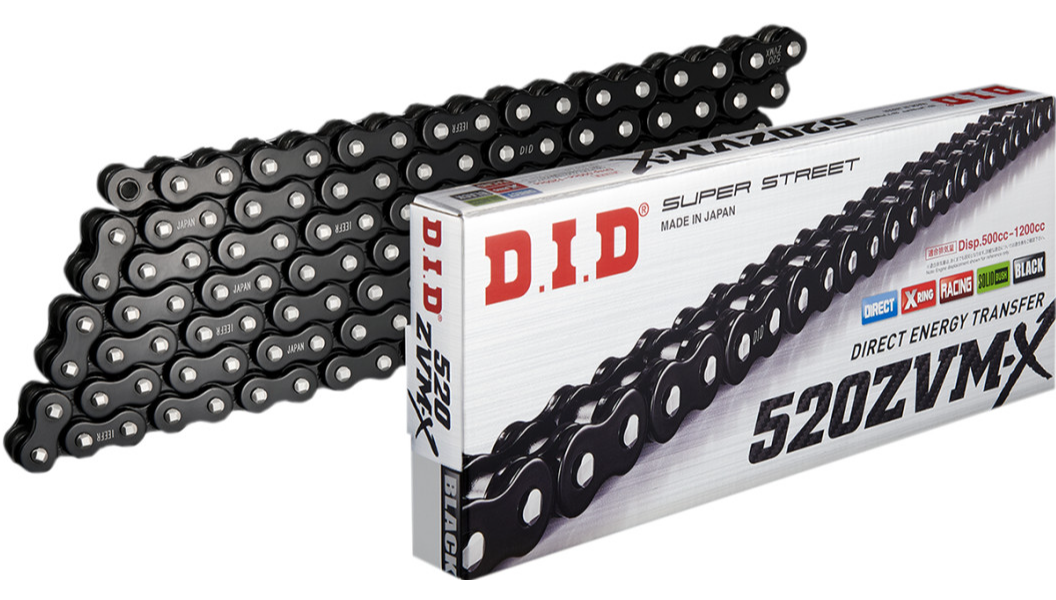 D.I.D 520 ZVM-X Raven Edition Drive Chain (120 Links) - Black