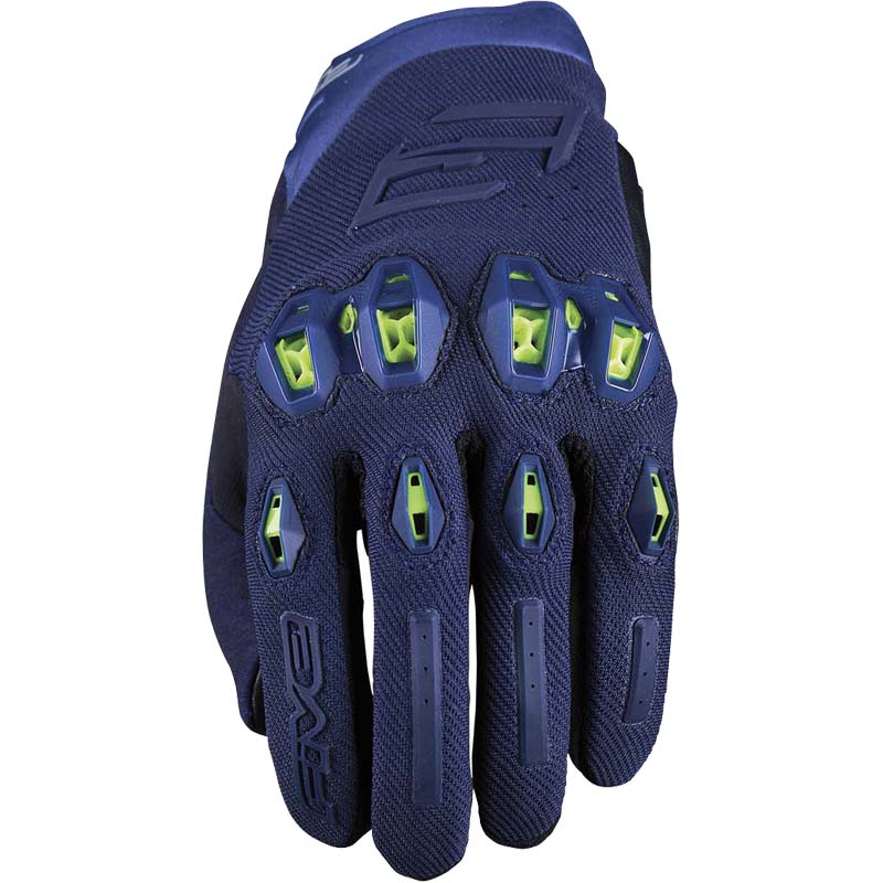 FIVE GLOVE - STUNT EVO2 - Night Blue/Flou Yellow - L