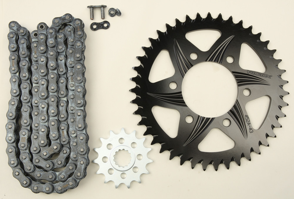 Vortex 520 SX3 Chain and Sprocket Kit, Aluminum Rear - Kawasaki ZX-6R '07-26