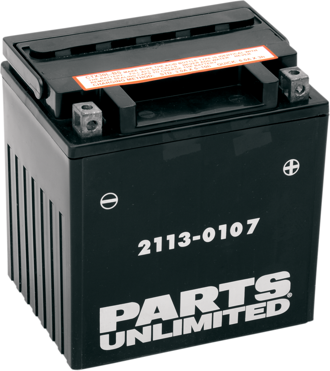 Parts Unlimited YIX30L-BS AGM Battery - 12V 30Ah 450 CCA - Polaris Slingshot, Harley Touring