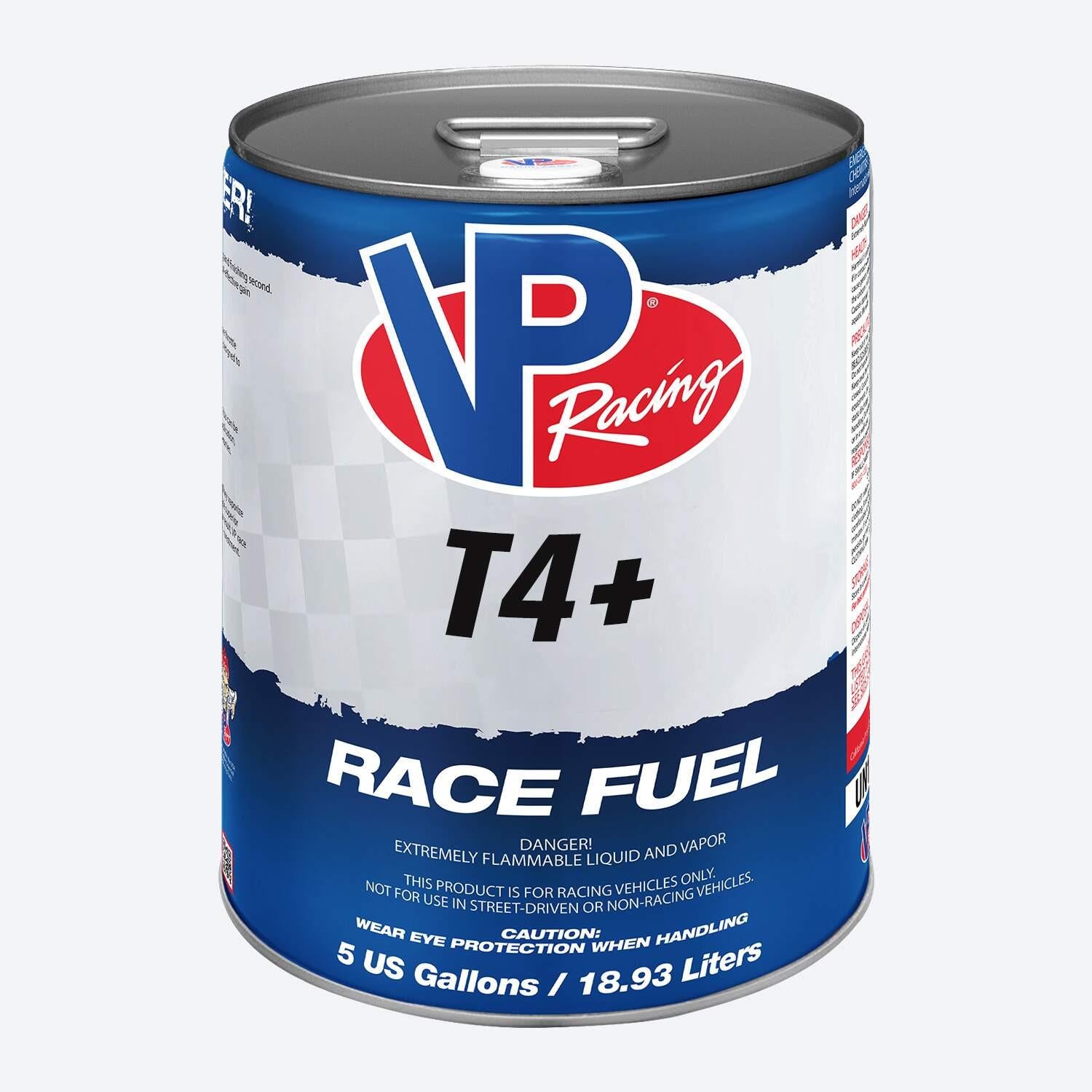 VP Racing T4+ Race Fuel 5 Gal - Dallas Pickup Only