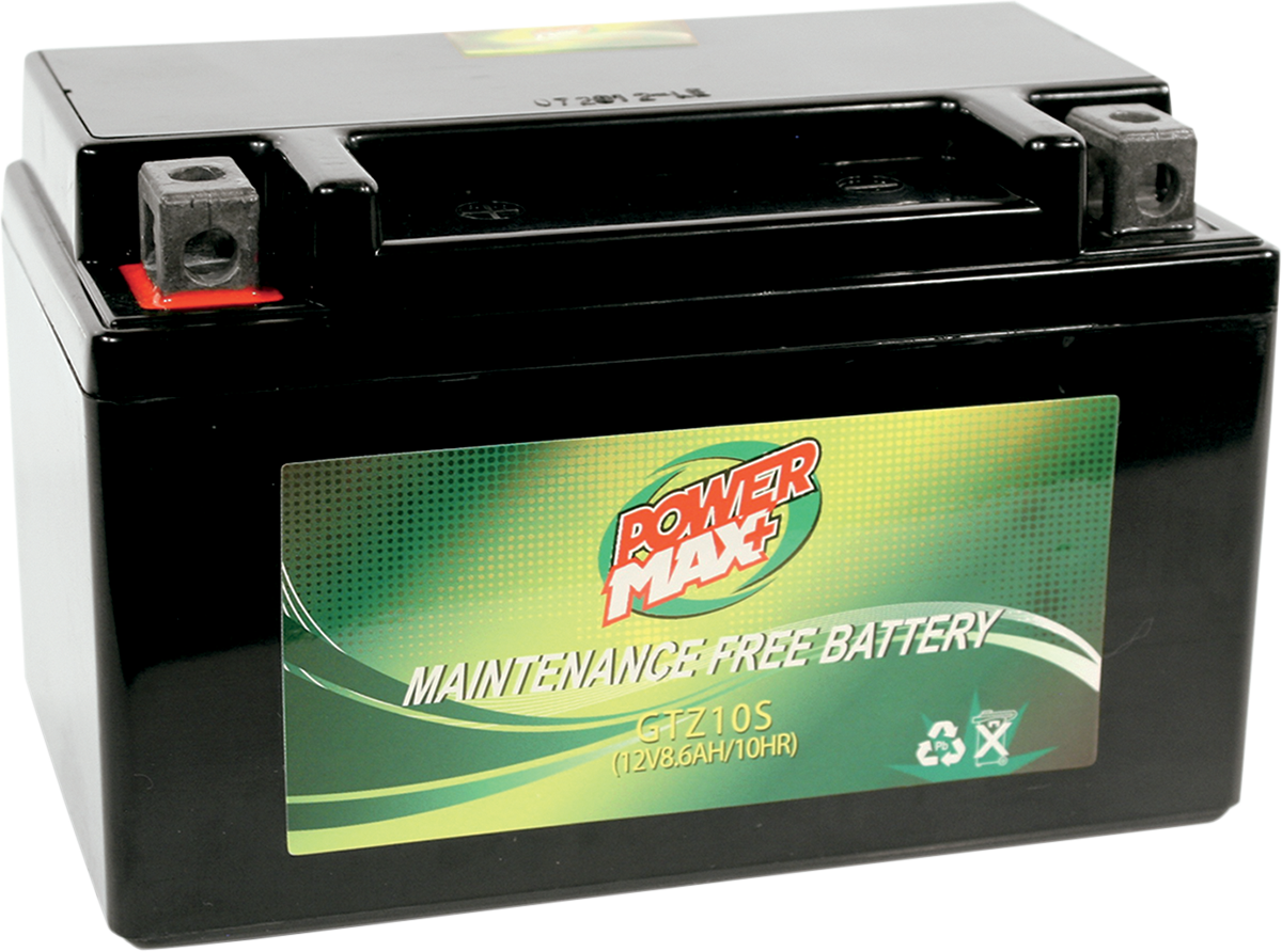 Power Max GTZ10S Maintenance-Free Battery (YTZ10S Size) - Honda/Kawasaki/Yamaha/BMW