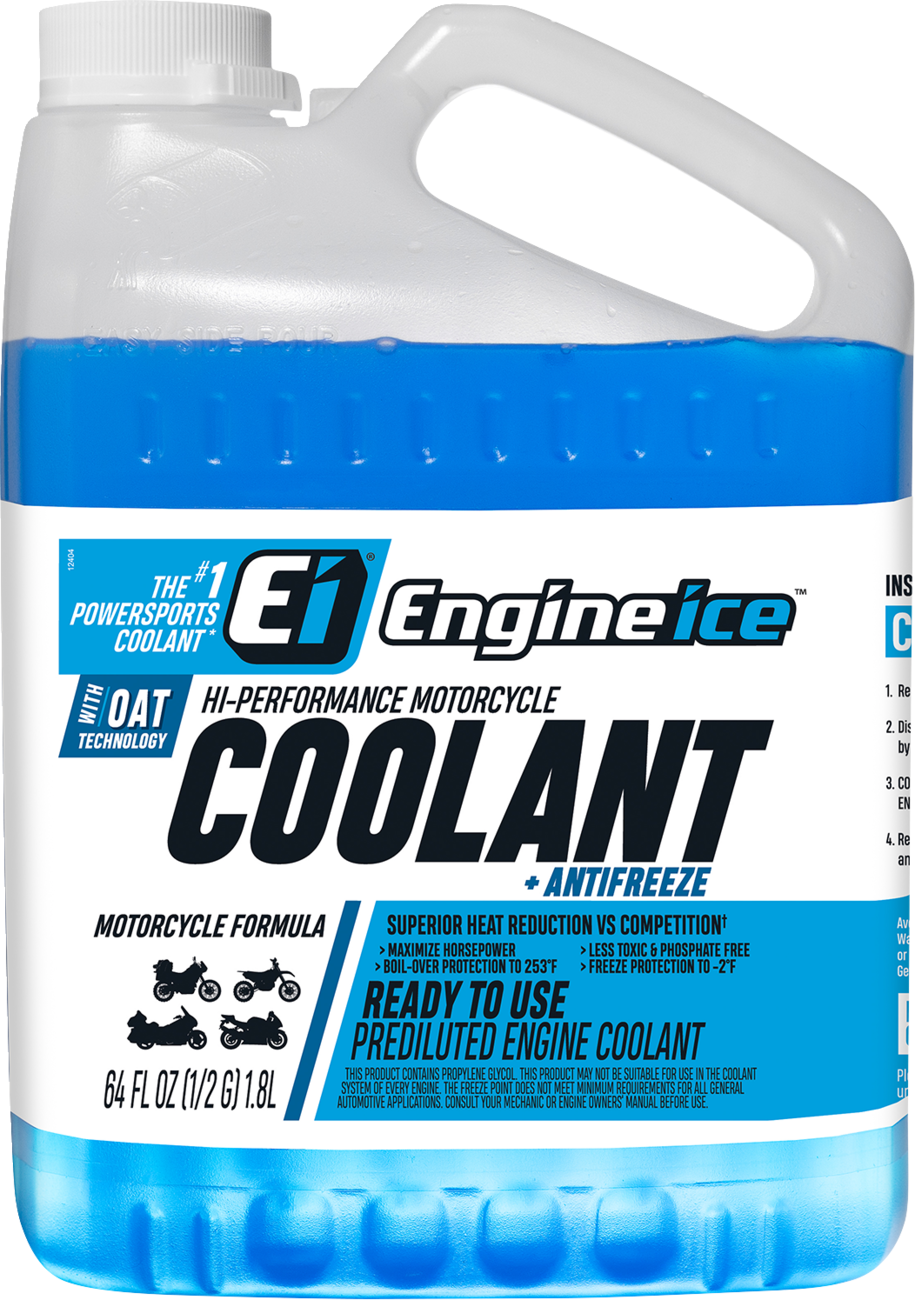 Engine Ice Hi-Performance Motorcycle Coolant + Antifreeze - Premixed - 1/2 Gallon