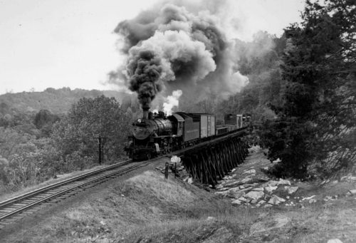 O. Winston Link Smoke train black and white source unknown