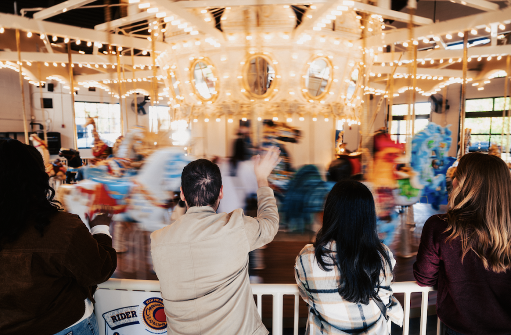9 Unexpected Things To Do in Franklin People ride a colorful, illuminated carousel with ornate decorations and mirrors in Williamson County, Tennessee.