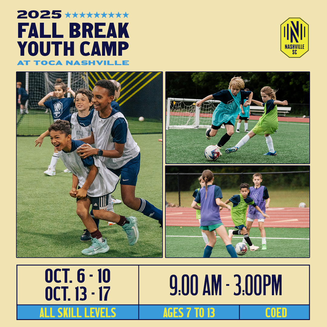 Nashville SC Fall Break Youth Camps at TOCA Nashville