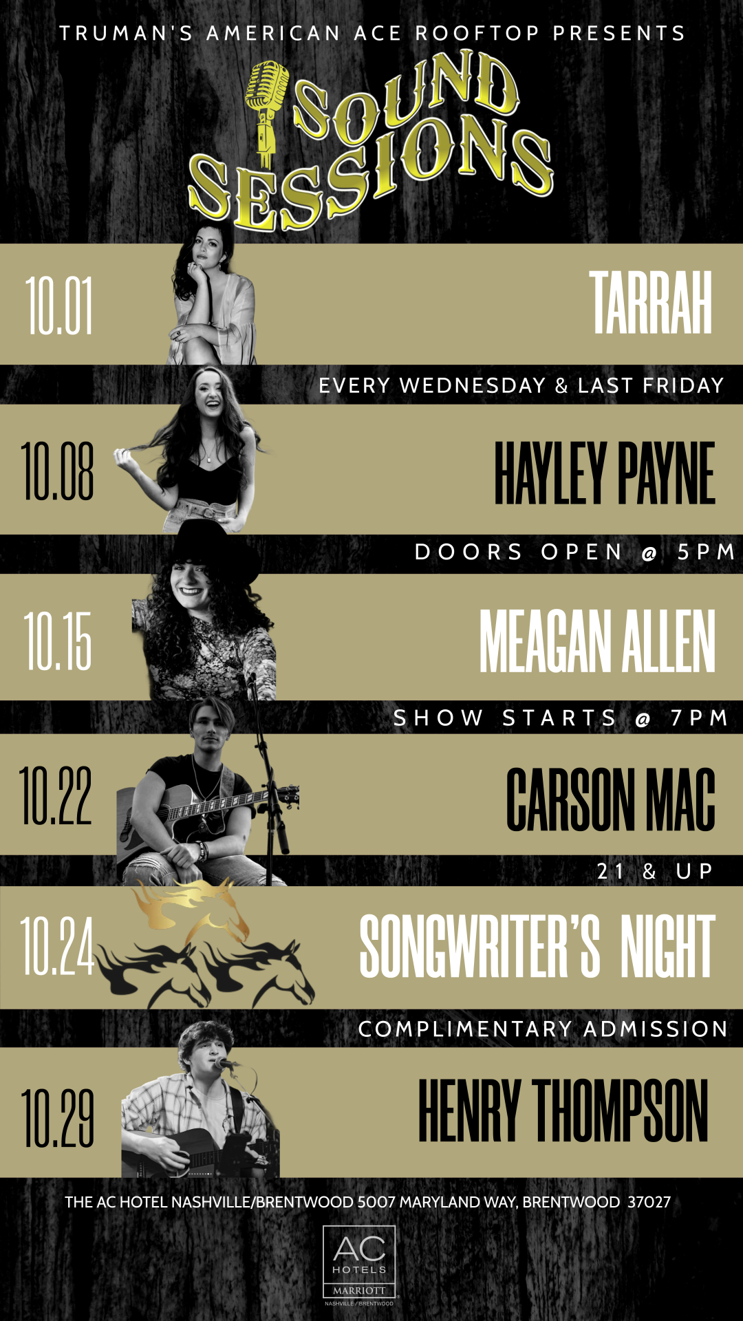 SOUND SESSIONS LIVE SOUND SESSIONS LIVE