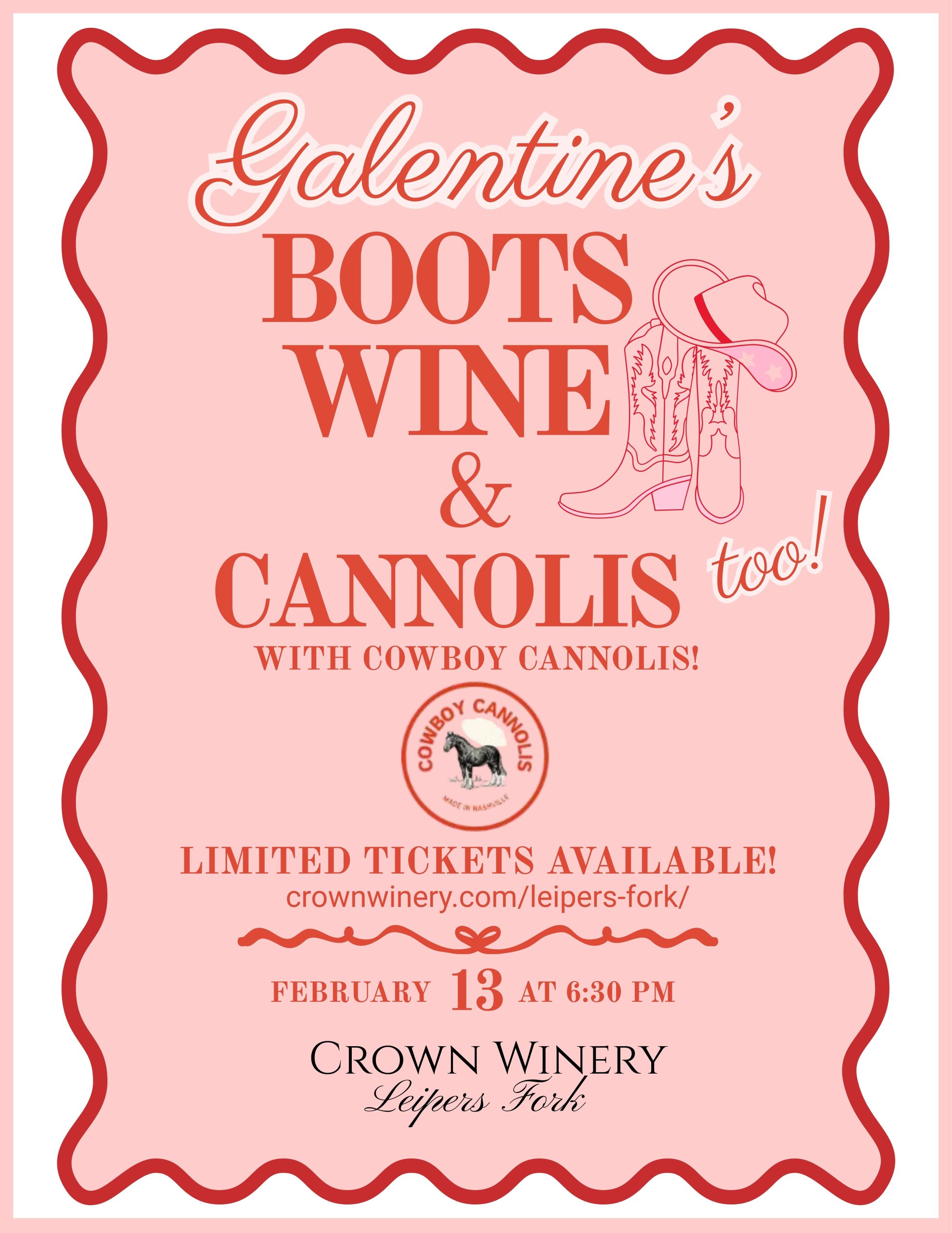 Boots, Wine, & Cannolis