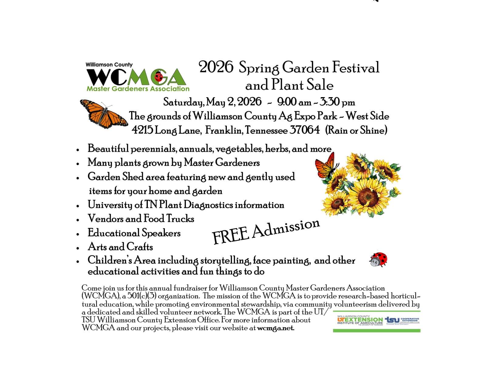 WCMGA Spring Garden Festival and Plant Sale