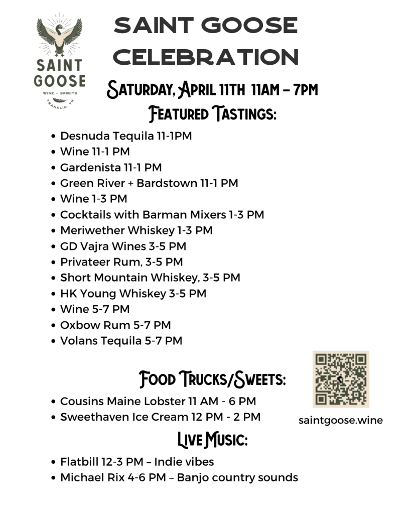 Saint Goose Wine + Spirits Celebration