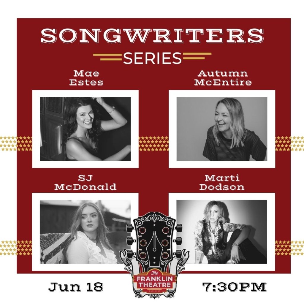 Four female singer-songwriters perform at the Franklin Theatre in Williamson County, Tennessee.
