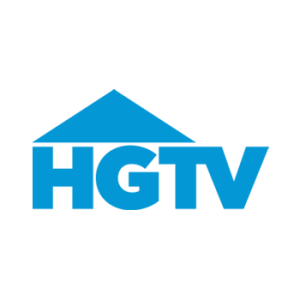 In the Spotlight A minimalist logo featuring a blue house shape with the letters HGTV inside in Williamson County, Tennessee.