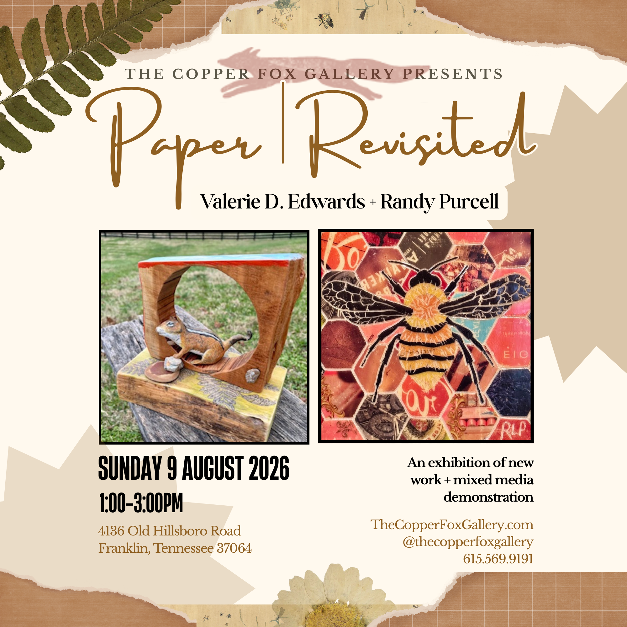 Paper | Revisited: Randy Purcell and Valerie D. Edwards mixed media exhibition & demonstratioin Paper | Revisited: Randy Purcell and Valerie D. Edwards mixed media exhibition & demonstratioin