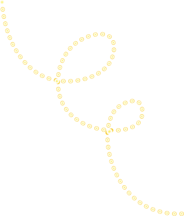 A string of golden lights forms a swirling, decorative pattern against a black background in Williamson County, Tennessee.
