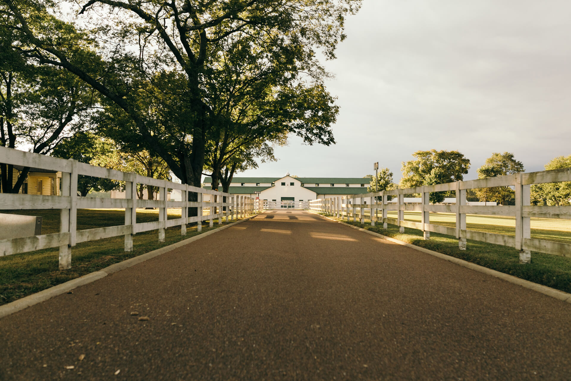 Top 10 Things to Do in Franklin A paved driveway leads toward a white barn framed by white fences and trees in Williamson County, Tennessee.