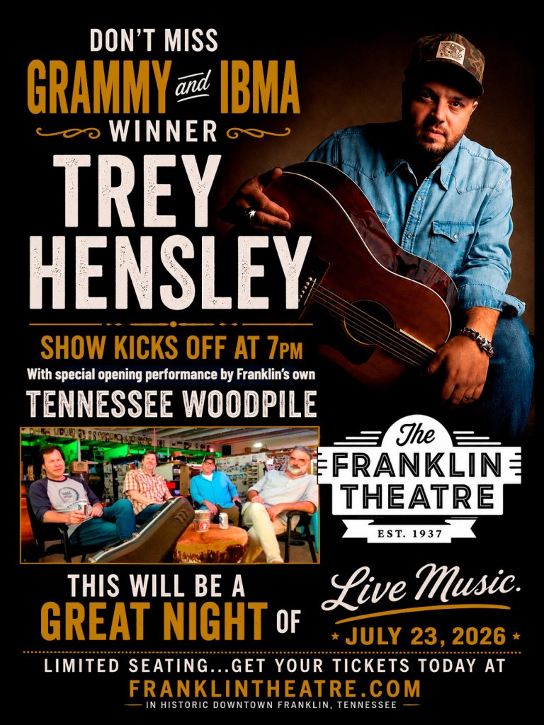 Trey Hensley with special guest Tennessee WoodPile Trey Hensley with special guest Tennessee WoodPile