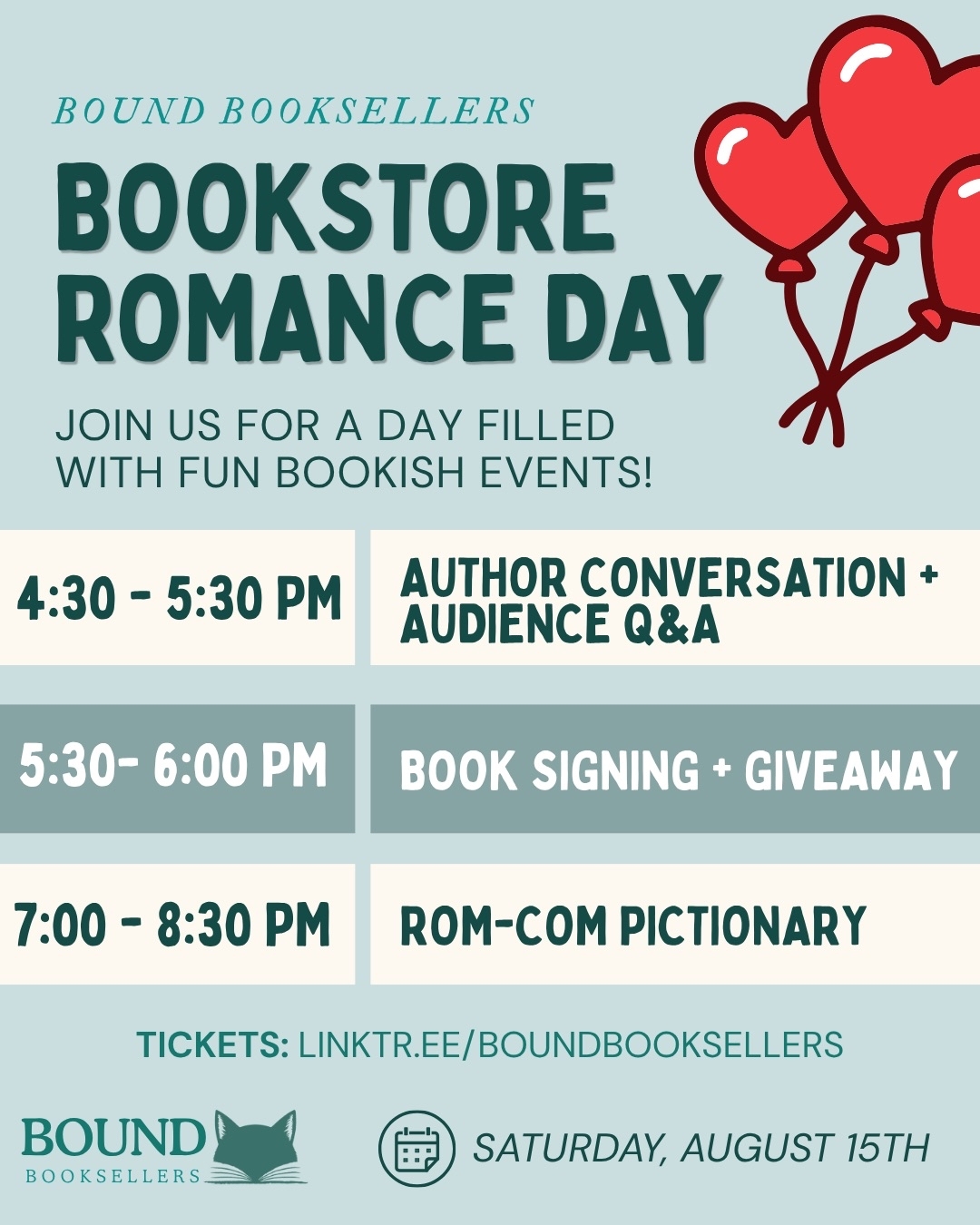 Bookstore Romance Day Bookstore Romance Day