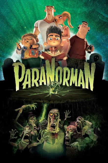 The movie poster for ParaNorman featuring the main characters above a group of zombies in Williamson County, Tennessee.
