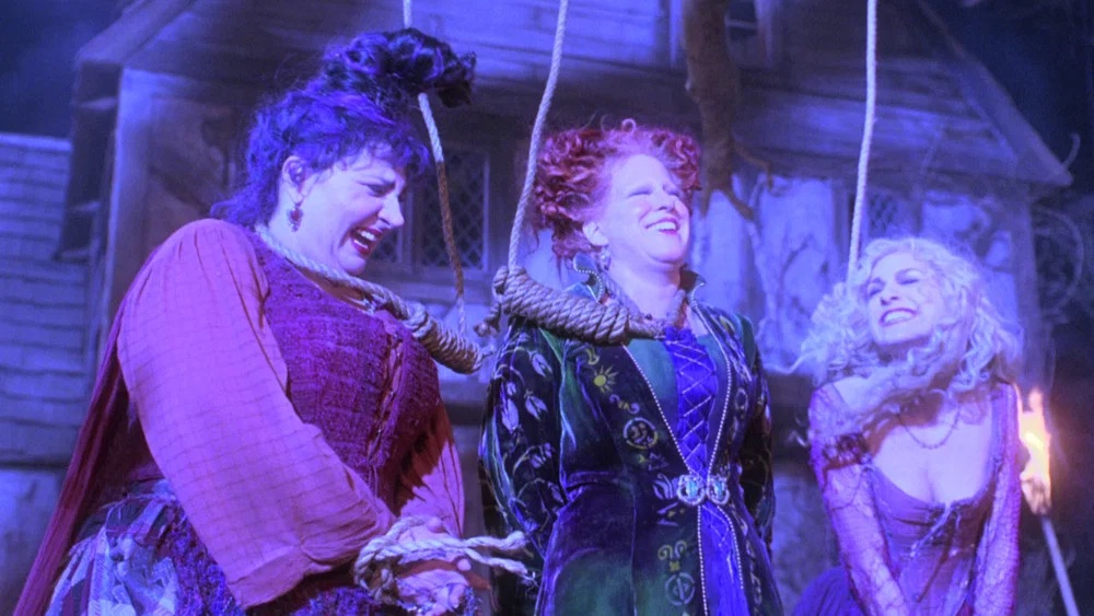 Events Three women dressed as witches laughing while wearing nooses around their necks in Williamson County, Tennessee.