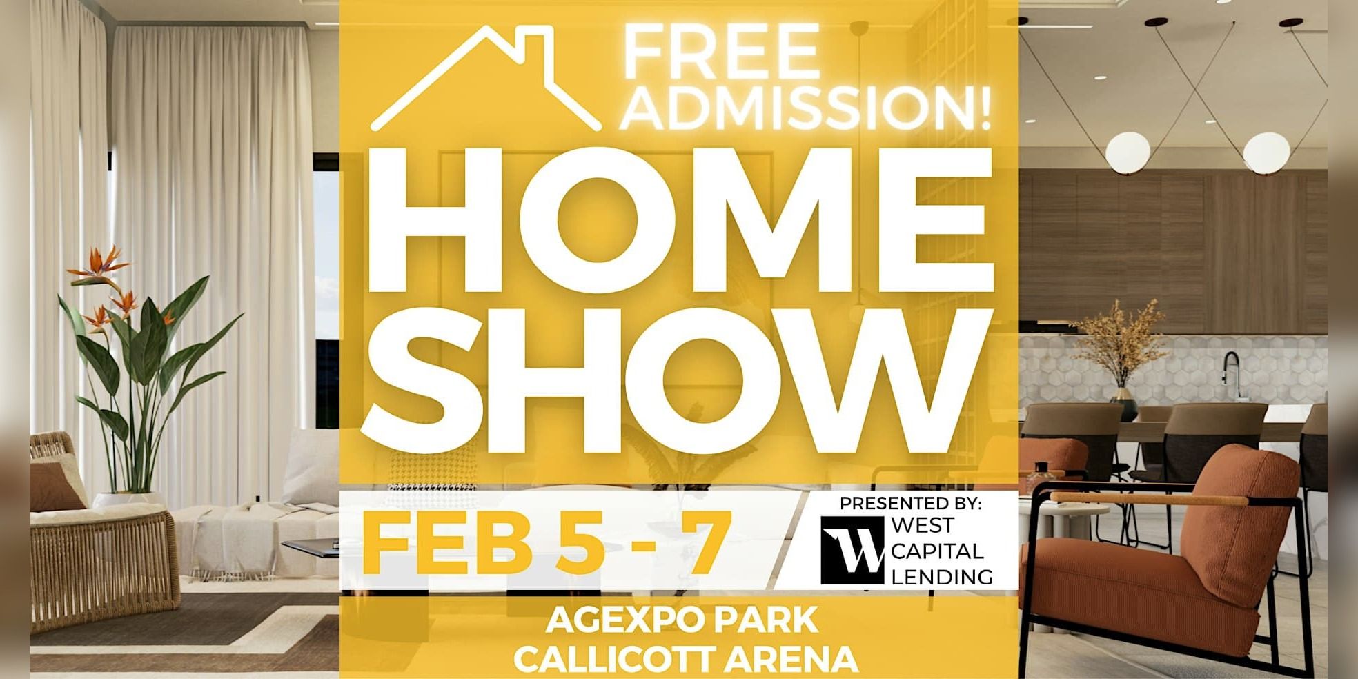 A promotional flyer for a home show event with free admission in Williamson County, Tennessee.