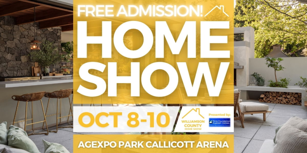 Events A promotional flyer for the Williamson County Home Show held October 8-10 in Williamson County, Tennessee.