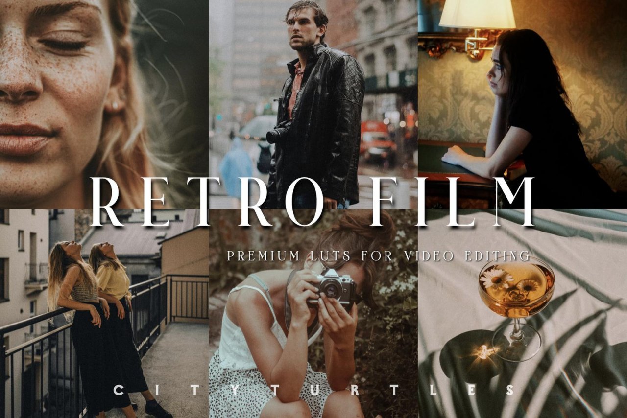 Retro Film LUTs for Video Editing, Cinematic Modern LUTs for Filmmakers