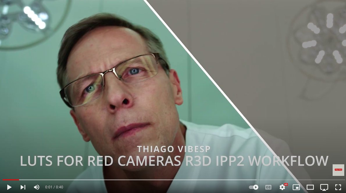 Cinematic looks Red Cameras R3D Ipp2 LUTs