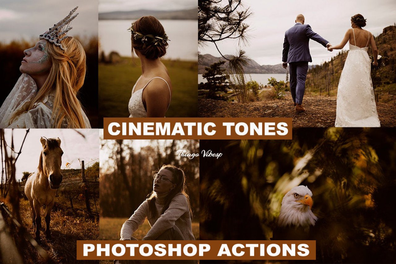 Photoshop Actions & Cinematic Overlay Chocolate / Cocoa Tones / Warm Tones / Earth Tones