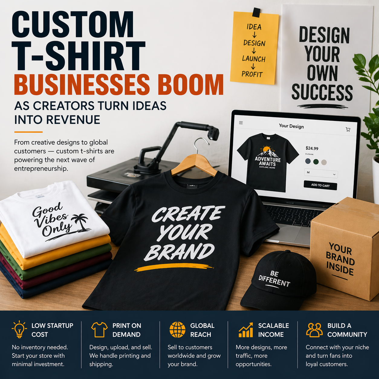 Custom T-Shirt Businesses Boom as Creators Turn Ideas Into Revenue