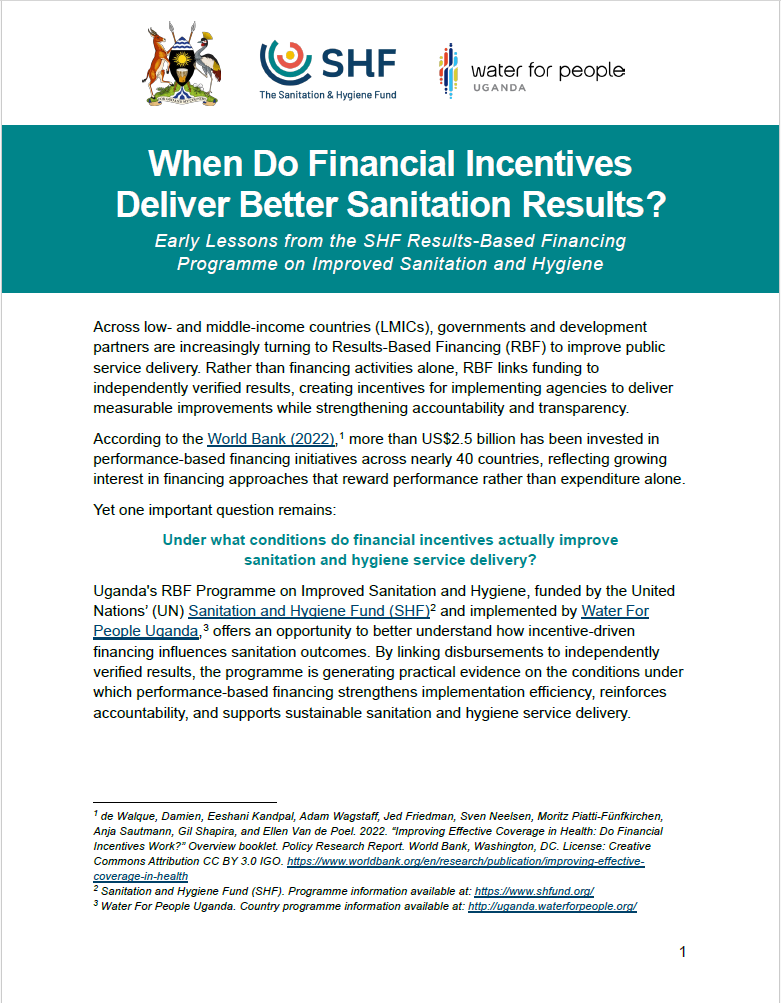 SHF Technical Note - Financial Incentives screenshot
