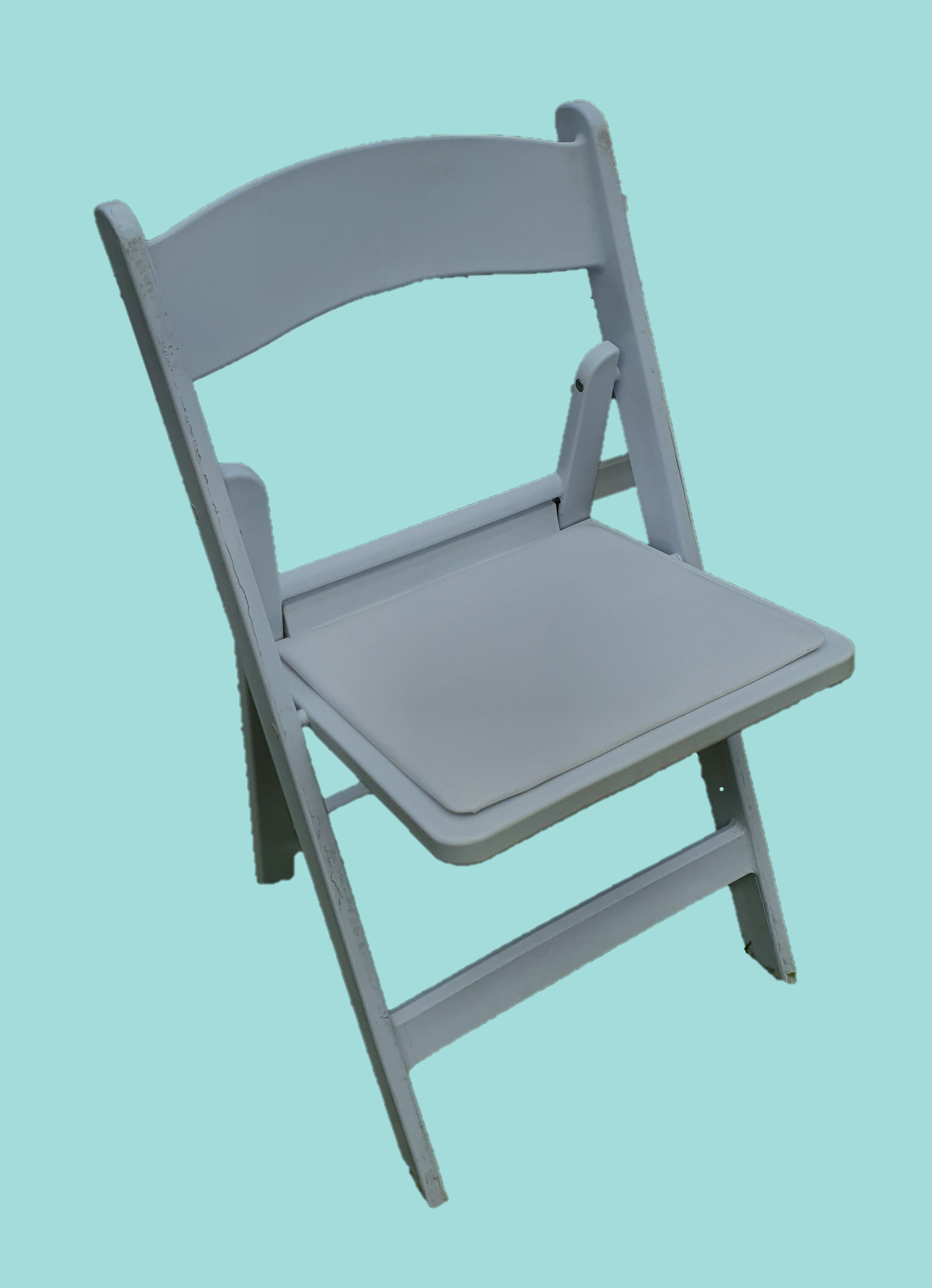 White Americana Folding Chair