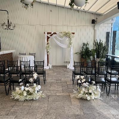 Faux Floral - Whites & Babies Breath Set (Arbour, Ground or Plinth arrangement) thumbnail 3