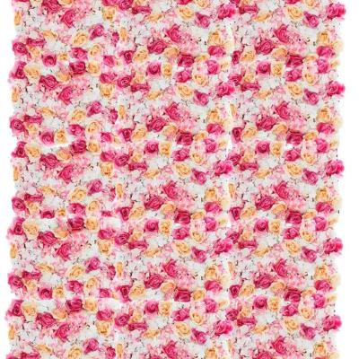 Flower Wall Pink Rose Hydrangea